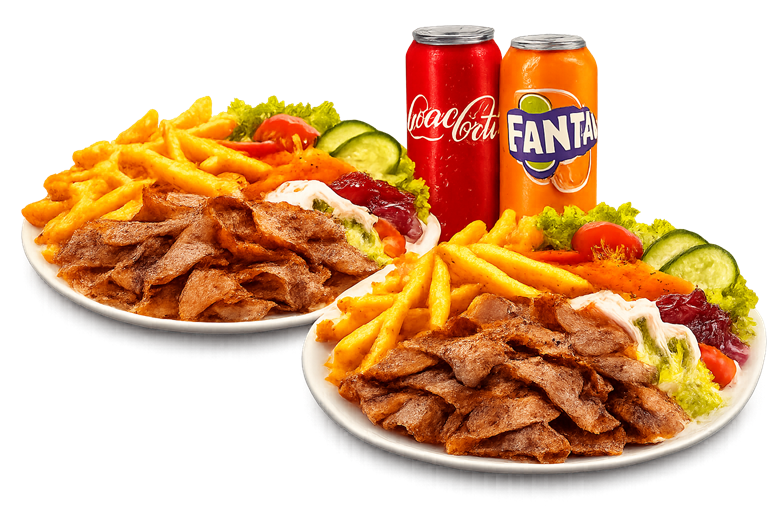 2 Dönerteller Freunde Menü